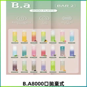 BA BAR2拋棄式一次性8000口電子煙【買十送一】